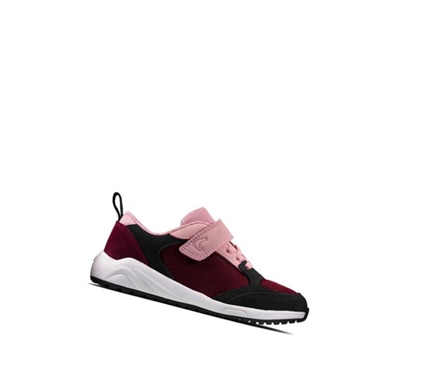 Baskets Clarks Aeon Flex Textile Fille Bordeaux | AZIT79862