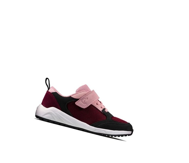 Baskets Clarks Aeon Flex Textile Fille Bordeaux | UTMK30519