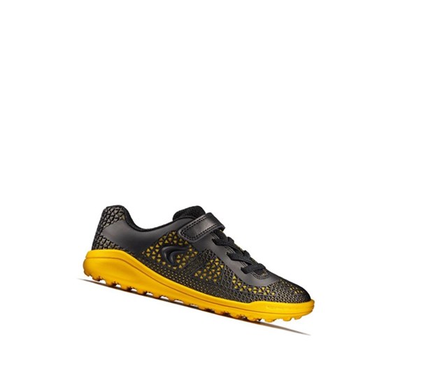 Baskets Clarks Award Swift Fille Noir Jaune | ONKU31029