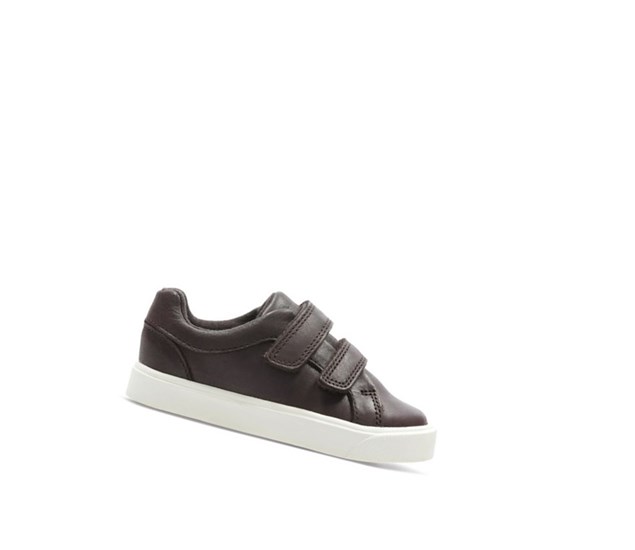 Baskets Clarks City Oasis Lo Cuir Fille Marron | IJEK12596