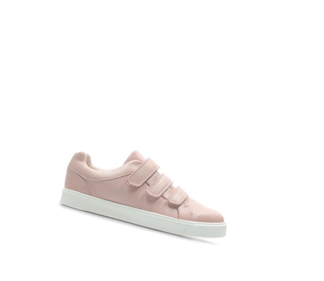 Baskets Clarks City Oasis Lo Cuir Fille Rose | YGLN59063