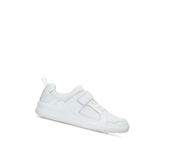 Baskets Clarks Orbit Ride Cuir Fille Blanche | PNHK26014