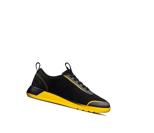 Baskets Clarks Suburb Spark Garcon Noir Jaune | XUNF53147