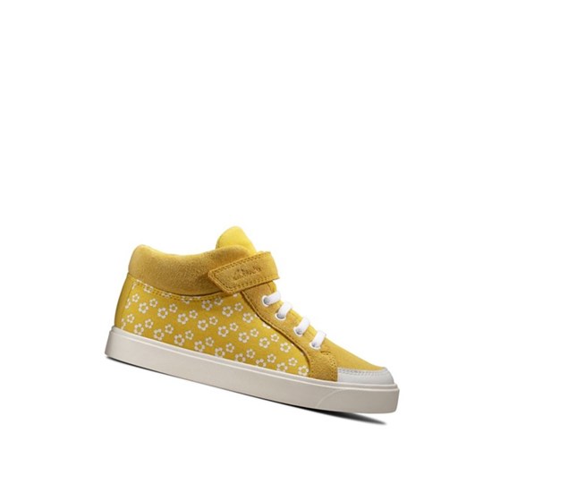 Bottes Casual Clarks City Hop Fille Jaune | RXYJ95362