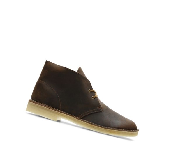 Bottes Du Désert Clarks Originale Cuir Homme Marron Foncé | GZRP27406