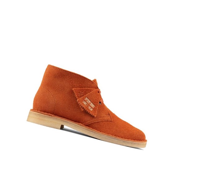 Bottes Du Désert Clarks Originale Daim Femme Orange | NJPO59378