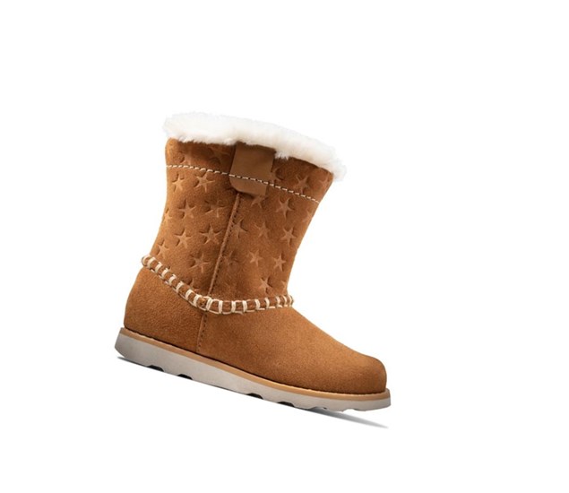 Bottes En Daim Clarks Crown Piper Daim Fille Marron | QHRG35970