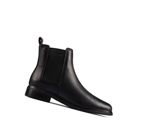 Bottines Chelsea Clarks Arlo Cuir Femme Noir | FNXT87346