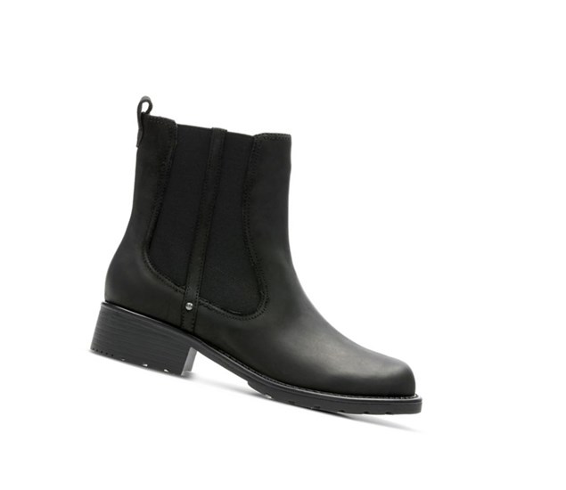 Bottines Chelsea Clarks Orinoco Club Cuir Femme Noir | UNXB97803