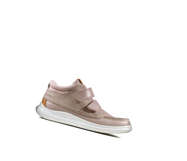 Bottines Clarks Crest Tuktu Cuir Fille Rose | NRIT81679