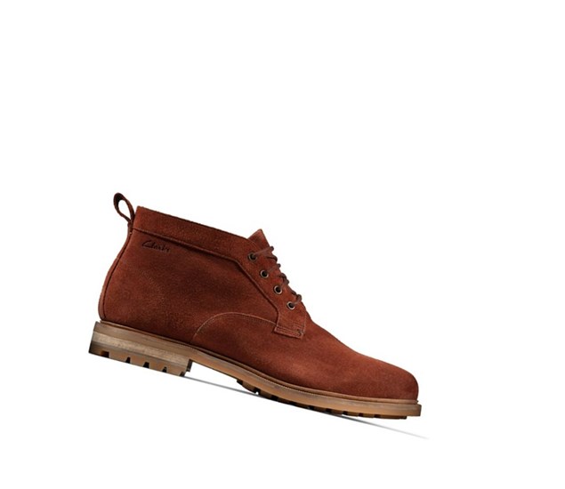 Bottines Clarks Foxwell Mid Cuir Homme Marron | WLRZ09716