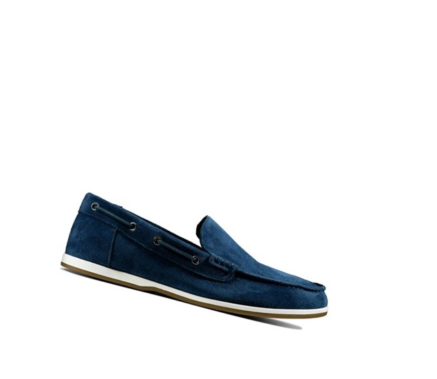 Chaussures Bateau Clarks Morven Sun Daim Homme Bleu Marine | EXRF64509