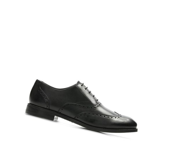 Chaussures Brogue Clarks Edward Walk Cuir Homme Noir | TYEZ19625