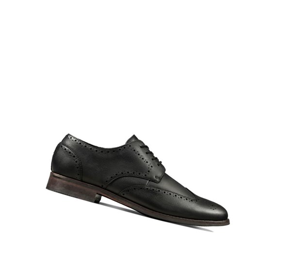 Chaussures Brogue Clarks Flow Limit Cuir Homme Noir | QSKD37612