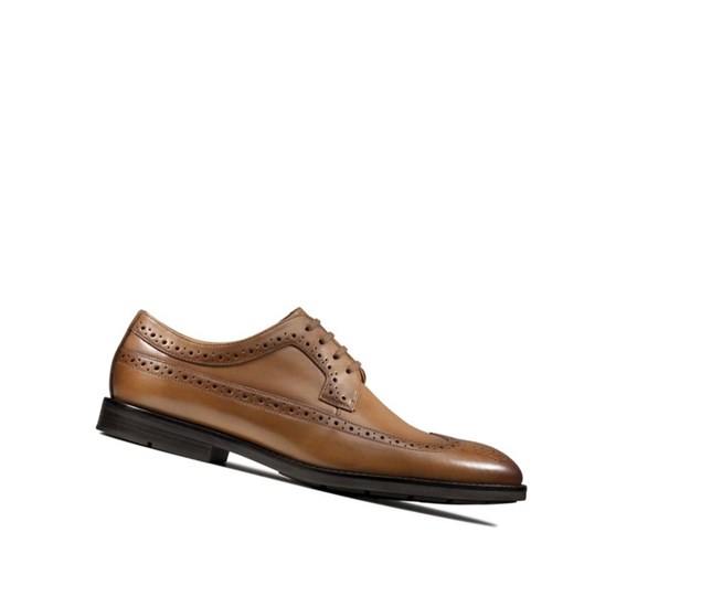 Chaussures Brogue Clarks Ronnie Limit Cuir Homme Marron | YWCZ04235