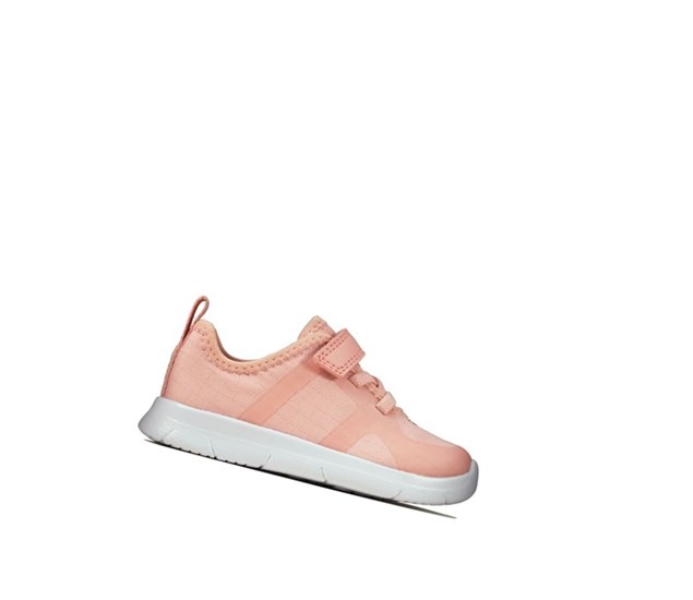 Chaussures Casual Clarks Ath Flux Textile Garcon Rose Clair | ARXI61032