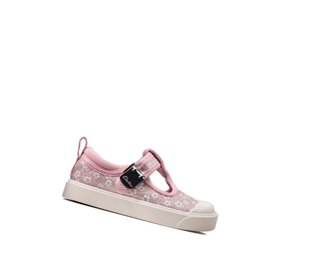 Chaussures Casual Clarks City Dance Floral Fille Rose | CMZH57802