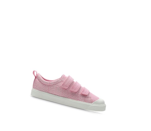 Chaussures Casual Clarks City Flare Lo Garcon Rose | BIVN05317