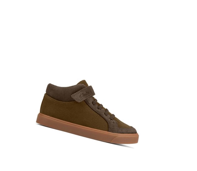 Chaussures Casual Clarks City Hop Garcon Vert Olive | AVQD46912