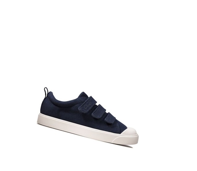 Chaussures Casual Clarks City Vibe Fille Bleu Marine | XDBZ28561