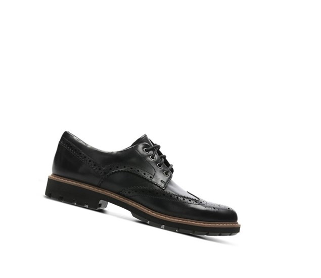 Chaussures Cuir Clarks Batcombe Wing Cuir Homme Noir | BDLS41539