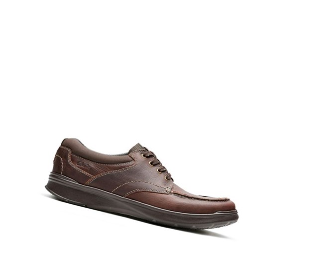 Chaussures Cuir Clarks Cotrell Edge Oily Cuir Larges Fit Homme Marron | JKTE45931