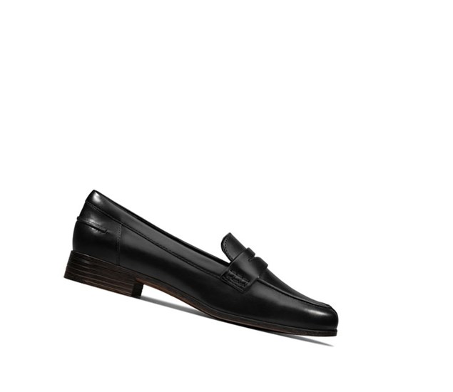 Chaussures Cuir Clarks Hamble Cuir Femme Noir | DMWR84706