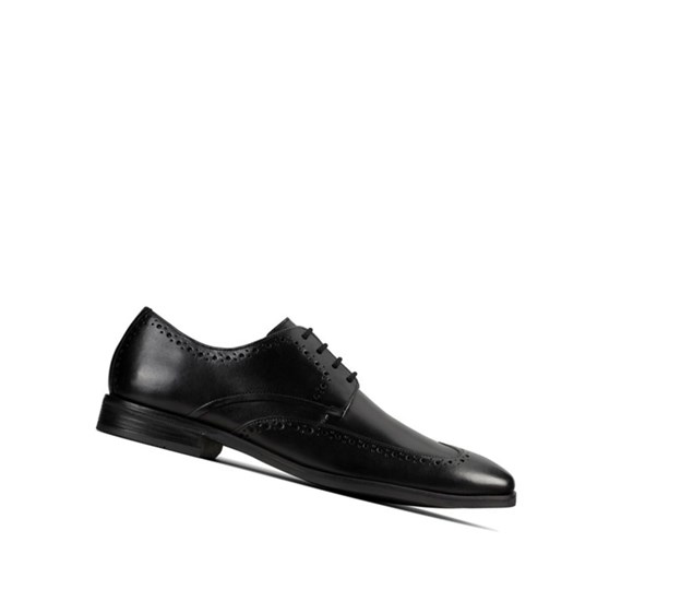 Chaussures Cuir Clarks Stanford Limit Cuir Larges Fit Homme Noir | YSGR05896