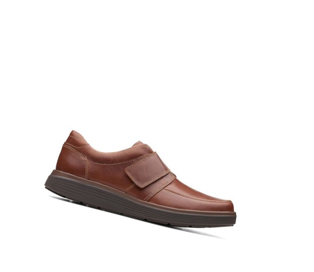 Chaussures Cuir Clarks Un Abode Brides Cuir Homme Marron Foncé | RSAH97821