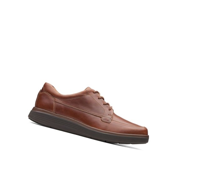 Chaussures Cuir Clarks Un Abode Ease Cuir Larges Fit Homme Marron Foncé | FTKZ76928