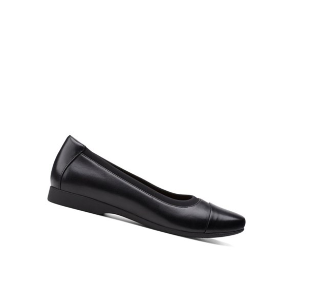 Chaussures Cuir Clarks Un Darcey Cap 2 Cuir Femme Noir | QNSB96821