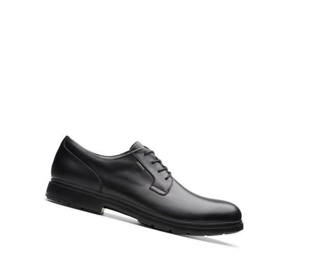 Chaussures Cuir Clarks Un Tailor Go Gore-tex Cuir Homme Noir | XFJT60972