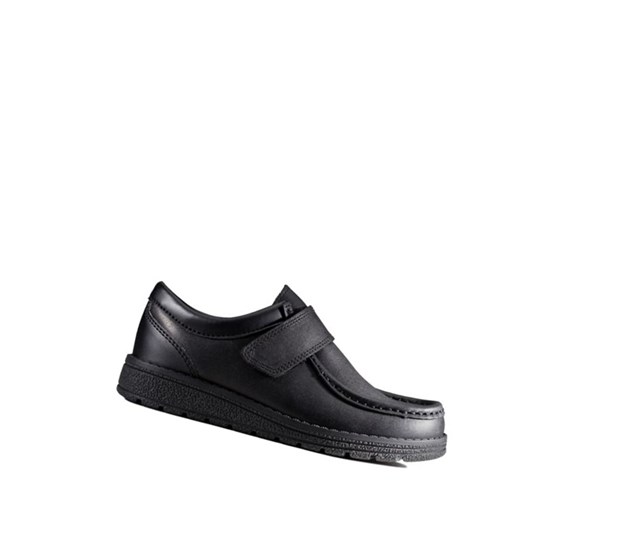 Chaussures D'école Clarks Mendip Pure Cuir Fille Noir | KVRG46812