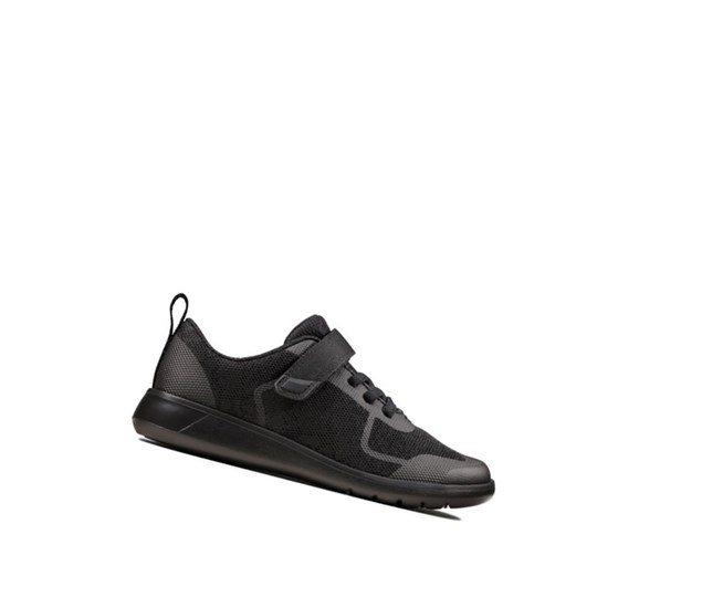 Chaussures D'école Clarks Scape Bright Garcon Noir | UATG89457