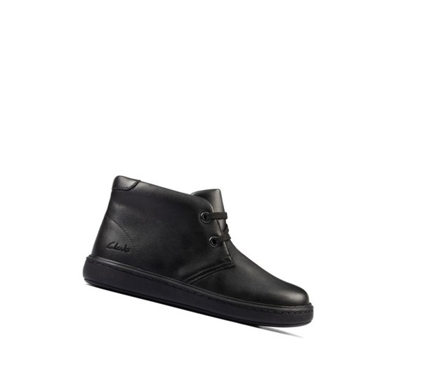 Chaussures D'école Clarks Strada Step Cuir Fille Noir | FBQS17902