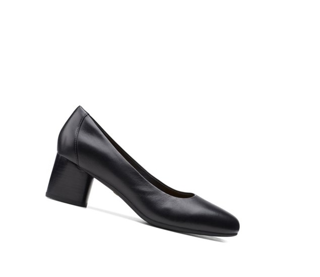 Chaussures Habillées Clarks Un Cosmo Robe Cuir Femme Noir | ZNRT96130