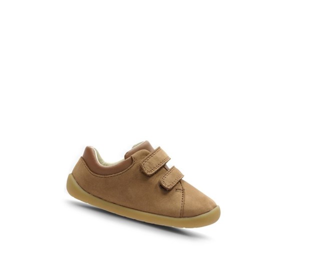 Chaussures de Marche Clarks Roamer Craft Cuir Fille Marron | IMZB71853