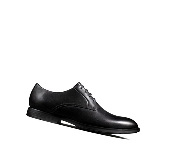 Chaussures de Marche Clarks Ronnie Walk Cuir Homme Noir | JFHQ30871