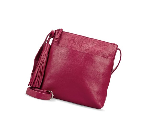 Leather Bags Clarks Topsham Shine Cuir Femme Fushia | XYWM18693