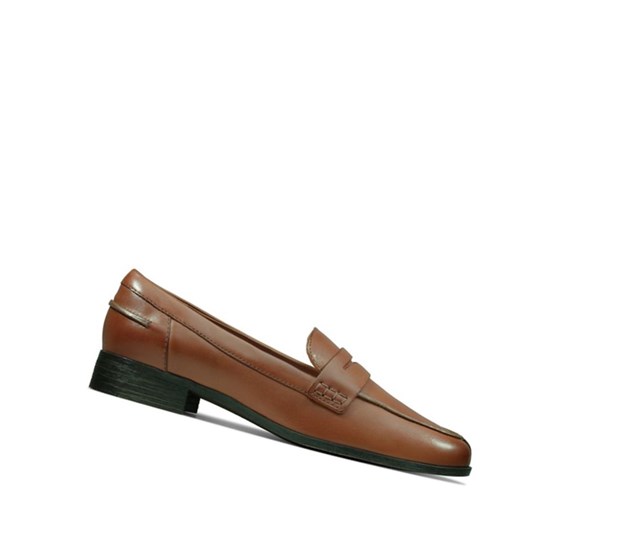 Loafers Clarks Hamble Cuir Femme Marron | IEXH06789