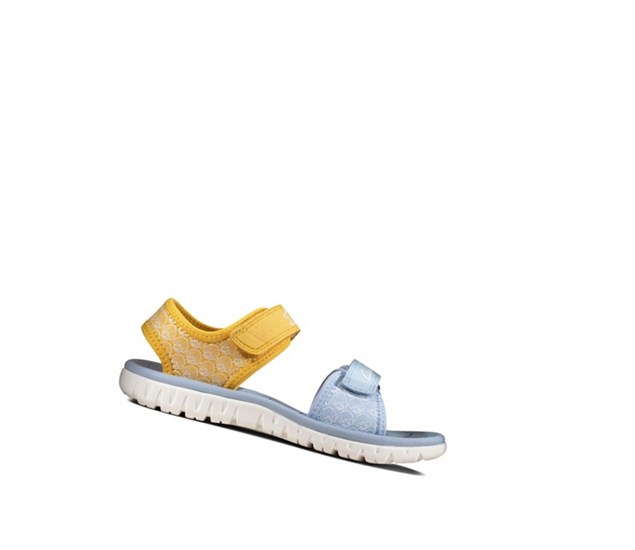 Sandales Casual Clarks Surfing Sea Fille Jaune | JTLN28456