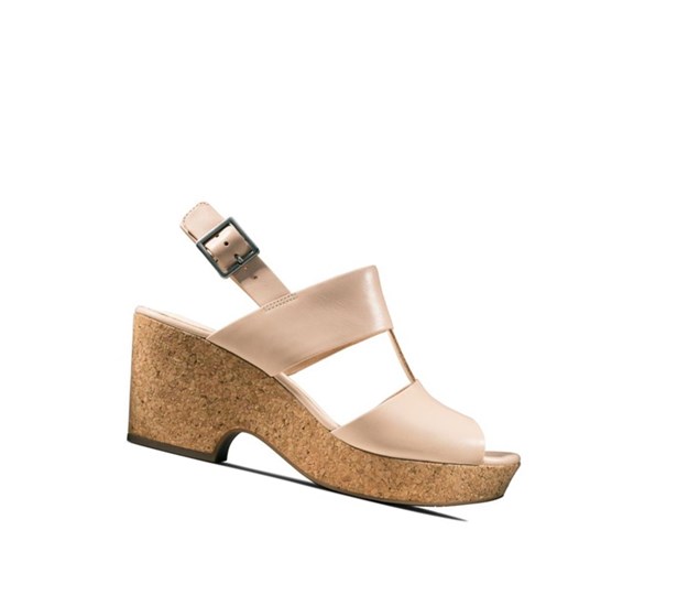 Sandales à Talons Clarks Maritsa Glad Cuir Femme Couleur Chair | HQYS34257