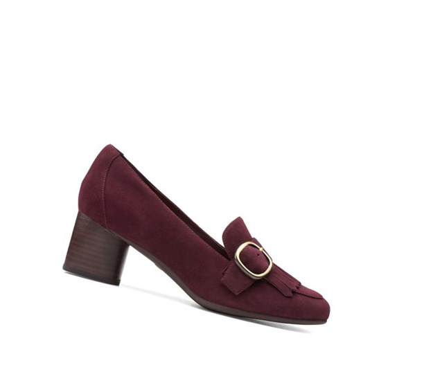 Talons Clarks Un Cosmo Go Daim Femme Bordeaux | ZCAX47985