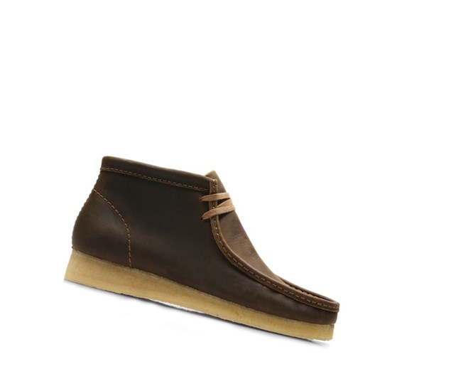 Wallabee Clarks Originale Cuir Homme Marron Foncé | BHVN65417