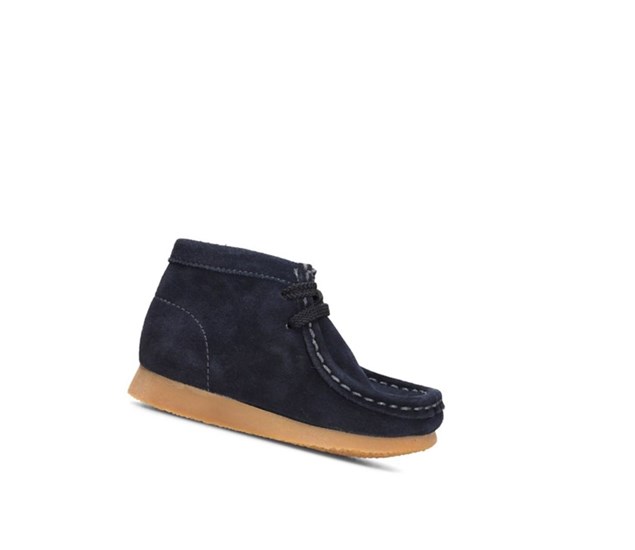 Wallabee Clarks Originale Daim Garcon Bleu Marine | FEBD16803