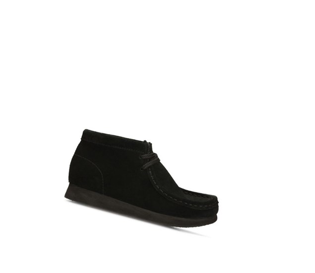 Wallabee Clarks Originale Daim Garcon Noir | KDWV59428