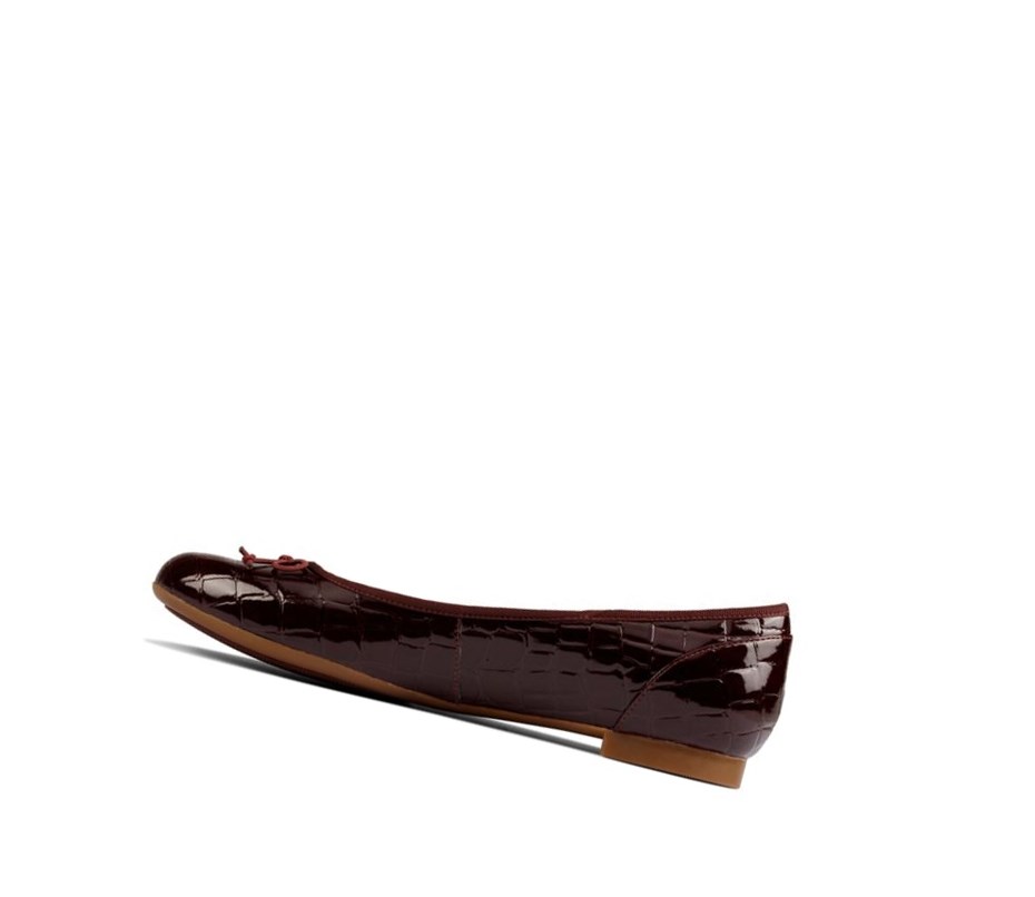 Ballerine Clarks Couture Bloom Cuir Femme Bordeaux | AWPM18657