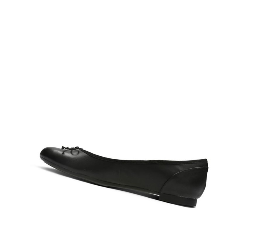 Ballerine Clarks Couture Bloom Cuir Femme Noir | QNLV38264