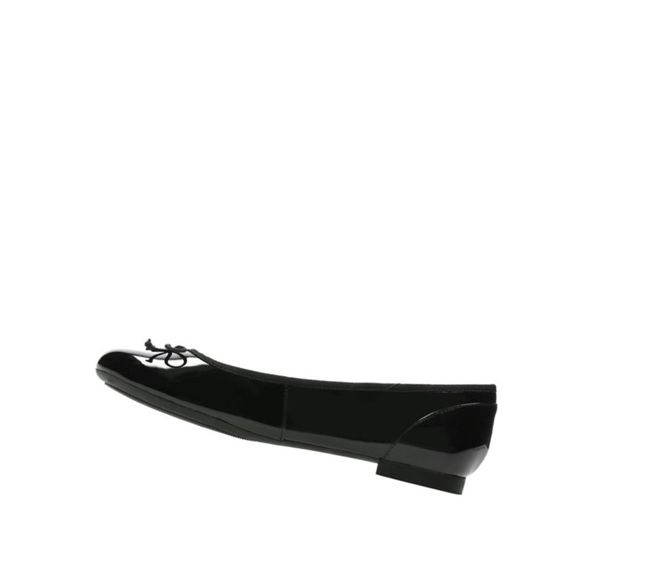 Ballerine Clarks Couture Bloom Vernis Femme Noir | FPRG32651