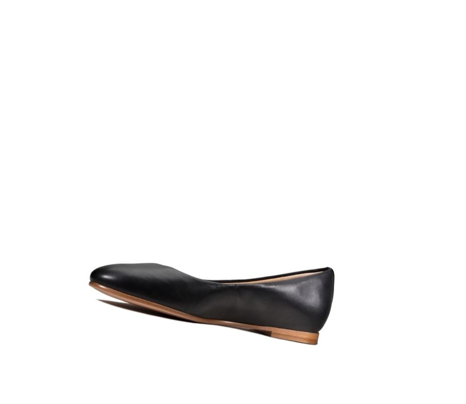 Ballerine Clarks Grace Piper Cuir Femme Noir | LUAS35648